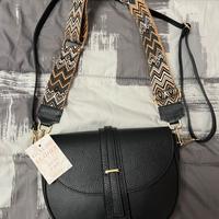 Borsa a tracolla in vera pelle Made in Italy nuova