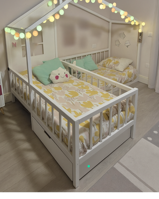 🏠 Letto Montessori Doppio a Casetta ✨