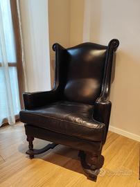 poltrona pelle tipo bergère 