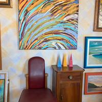 Grande astratto dipinto a mano su tela