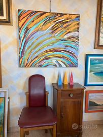 Grande astratto dipinto a mano su tela