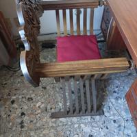 Scrinania in Teck con sedia