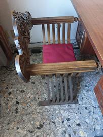 Scrinania in Teck con sedia