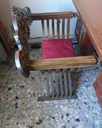 Scrinania in Teck con sedia
