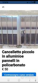 Cancelletto alluminio 50€