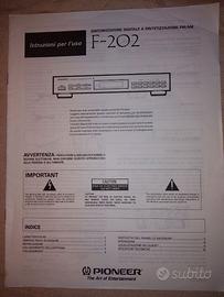 MANUALE TUNER RADIO SINTONIZZATORE PIONEER F-202