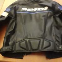 Giacca moto in pelle nera