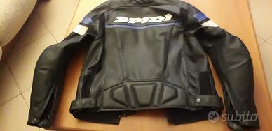 Giacca moto in pelle nera