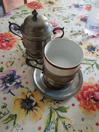 tazze ceramica e peltro