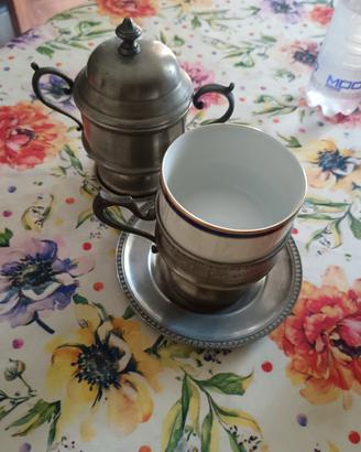 tazze ceramica e peltro