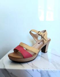 Sandali Tacco Beige e Rosa Spider King