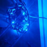 Luci esterne natale blu