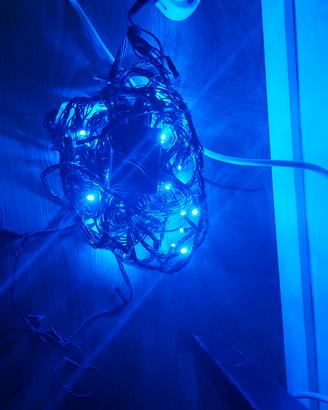 Luci esterne natale blu