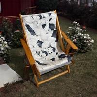 Sedia sdraio in legno da giardino con braccioli