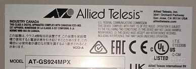 Switch Allied AT-GS924MPX POE NUOVO