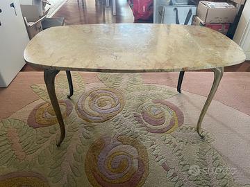 Tavolino vintage con marmo anni 60