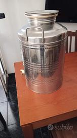 CONTENITORE FUSTO 50 LITRI ACCIAIO INOX 18/10 BELV