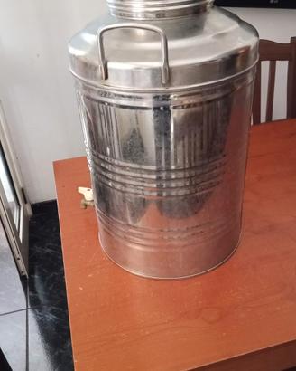 CONTENITORE FUSTO 50 LITRI ACCIAIO INOX 18/10 BELV