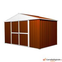 Capanno box esterno lamiera 360x175 legno scuro