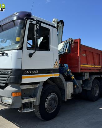 Mercedes Actros 3340 gru Cormach e ribaltabile