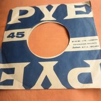 Busta originale 45 giri PYE London Durium Milano