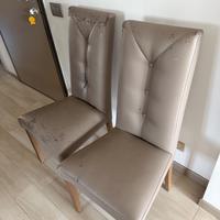 Sedie color tortora eco pelle