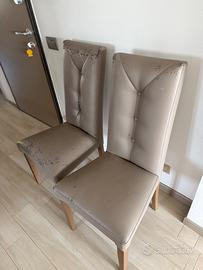 Sedie color tortora eco pelle