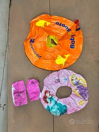 Set di 3 ciambelle, braccioli e piscinetta