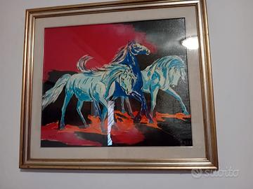 Quadro con cavalli