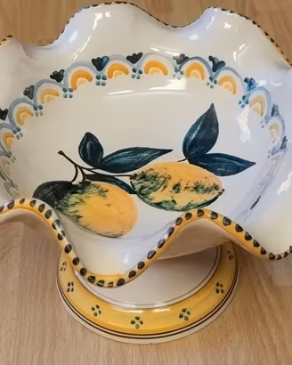 Alzata/centrotavola artigianale Ceramica