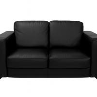 Divano 2 posti in pelle nera – moderno e comodo