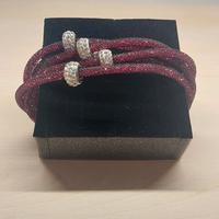 bracciale viola, stroili oro 