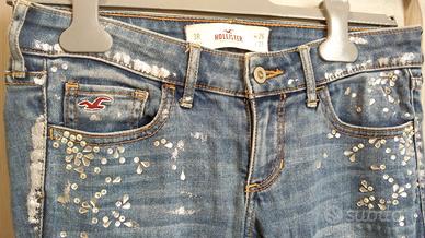 jeans donna Hollister tg. 40 con strass 