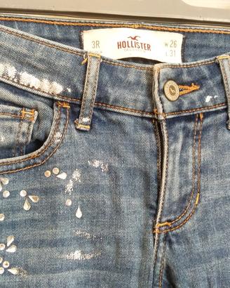 jeans donna Hollister tg. 40 con strass 