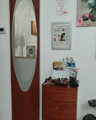 Parete attrezzata e ingresso