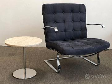 ALIVAR poltrona 365 in pelle scamosciata Blu