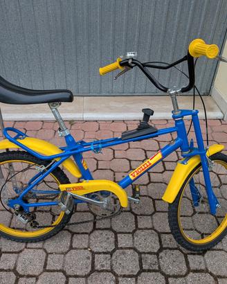 BMX vintage Vicini blu/gialla 3 marce Saltafoss