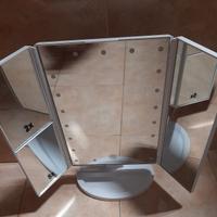 specchio da tavolo, con luci, ingrandente