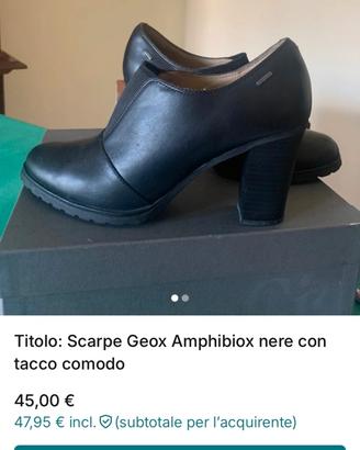 carpe Geox Amphibiox nere con tacco comodo