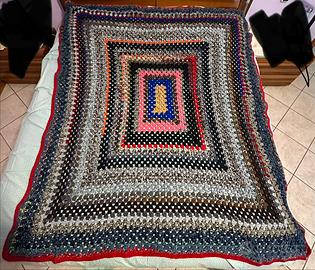 Coperta matrimoniale fatta a mano, uncinetto