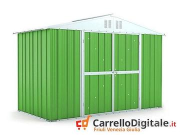 Box giardino lamiera zincata 327x155 verde chiaro