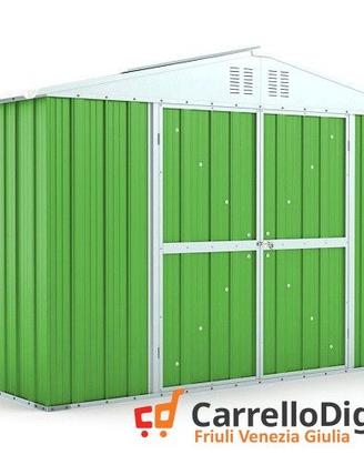 Box giardino lamiera zincata 327x155 verde chiaro