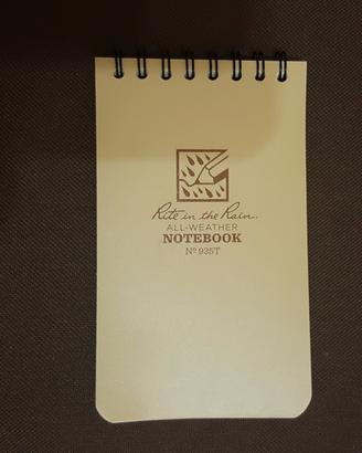 taccuino block notes rites in the rain 3x5