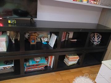 scaffàli ikea neri il legno
