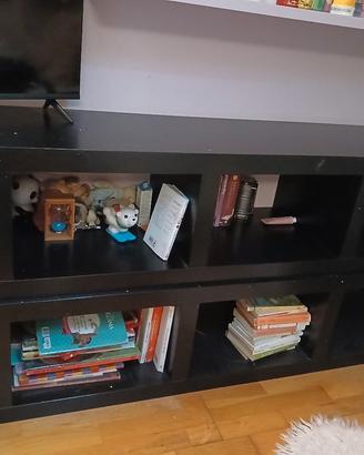 scaffàli ikea neri il legno