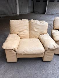 Due poltrone in vera pelle
