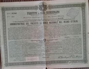Prestito bancario 1888