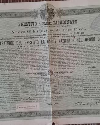 Prestito bancario 1888