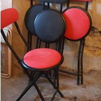 Set 4 sedie pieghevoli con schienale