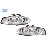 FARI PER HONDA CIVIC 92-95 ANGEL EYES FONDO CROMAT